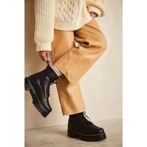 Dr. Martens Audrick Leather Platform Lace-Up Boots Size 41 US 9 UK 7 NWT Black